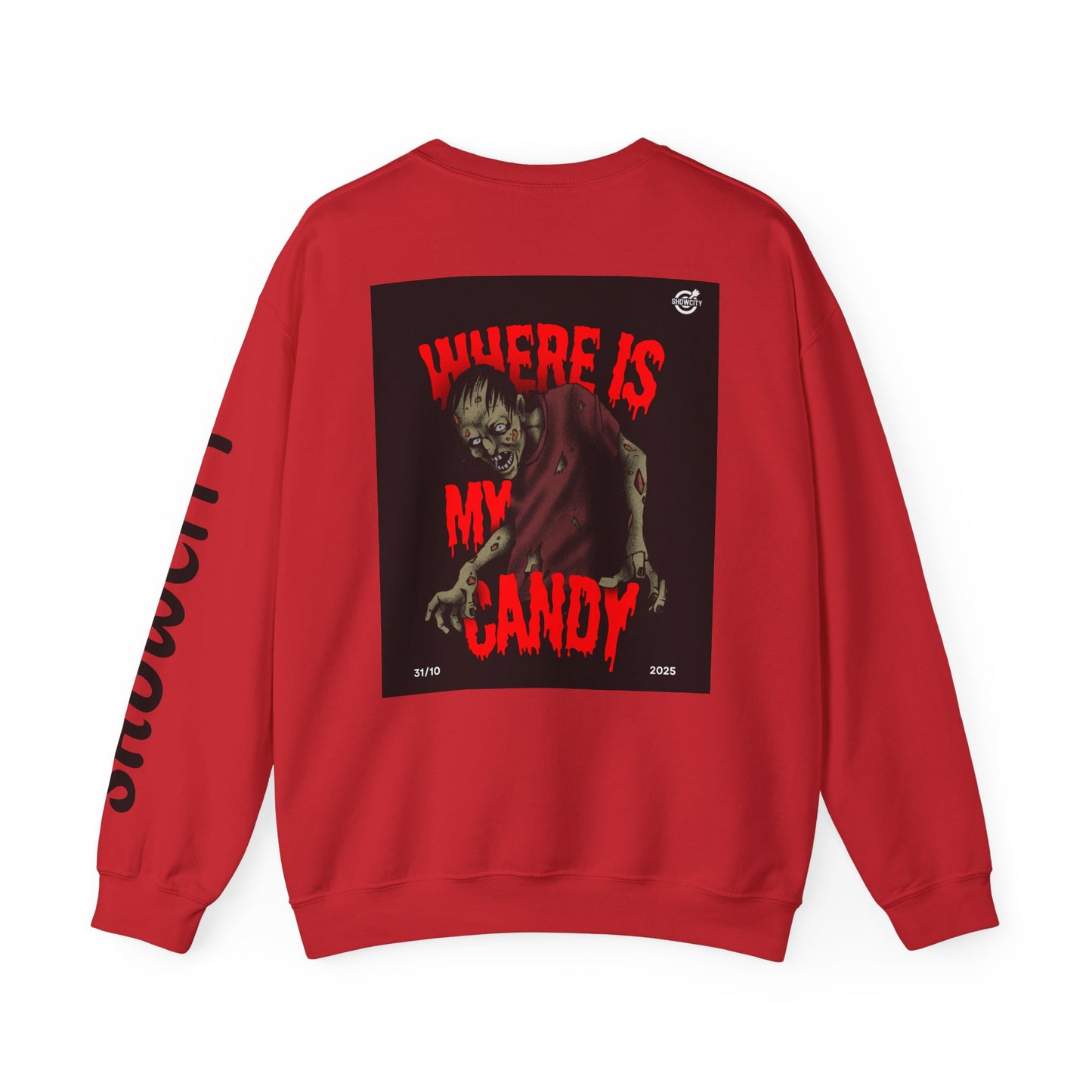 Where Is My Candy Halloween Zombie Graphic sweat shirt