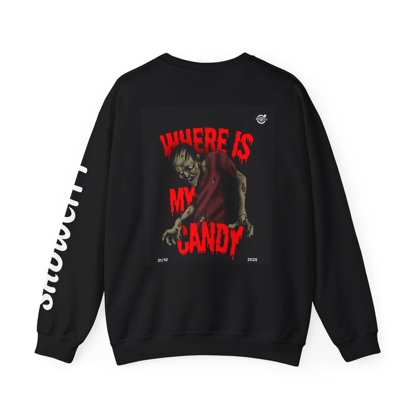Where Is My Candy Halloween Zombie Graphic sweat shirt